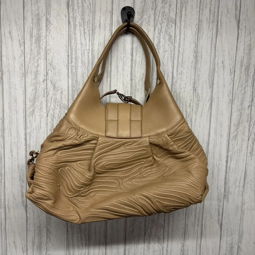 BVLGARI Chandra Handbag Tan Hobo